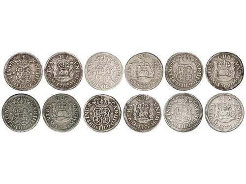 Charles III - Lote 6 monedas 1/2 ... 