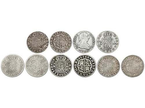 Charles III - Lote 5 monedas 1 ... 
