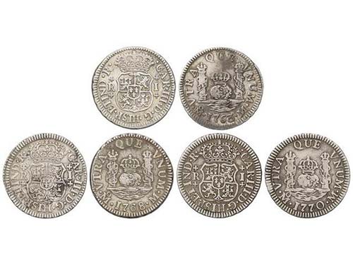 Charles III - Lote 3 monedas 1 ... 