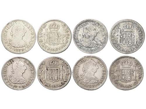 Charles III - Lote 4 monedas 1 ... 
