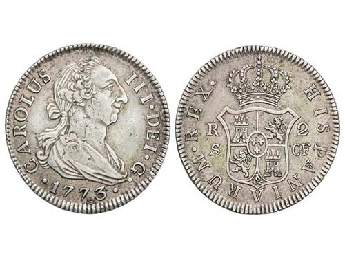 Charles III - 2 Reales. 1773. ... 