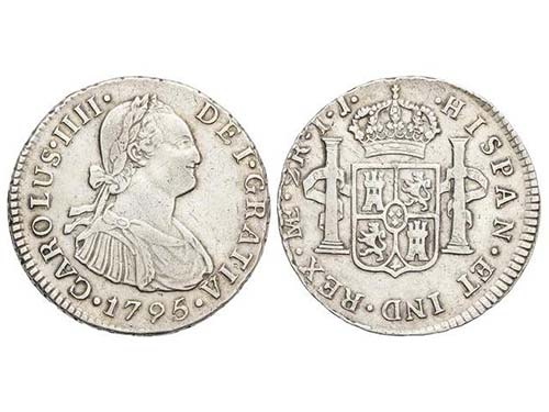 Charles IV - 2 Reales. 1795. LIMA. ... 