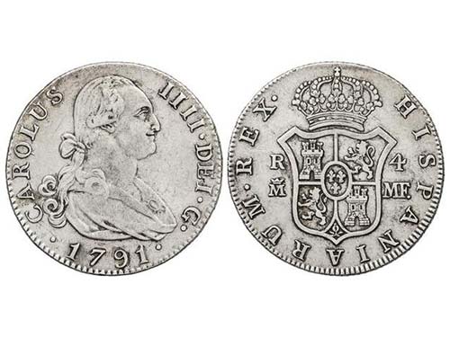Charles IV - 4 Reales. 1791. ... 