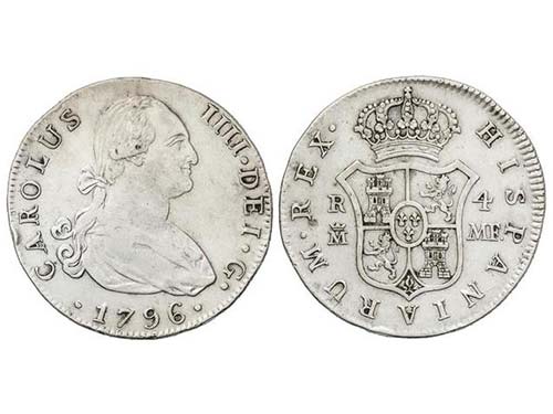 Charles IV - 4 Reales. 1796. ... 