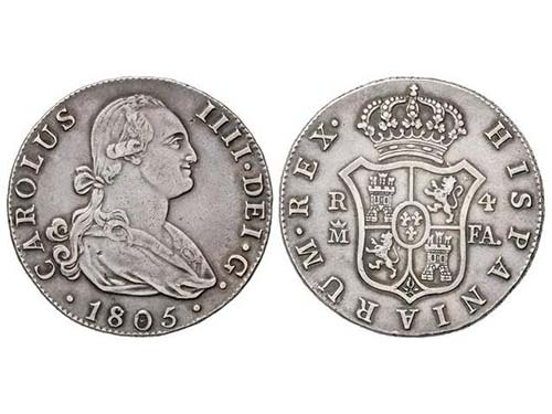 Charles IV - 4 Reales. 1805/795. ... 