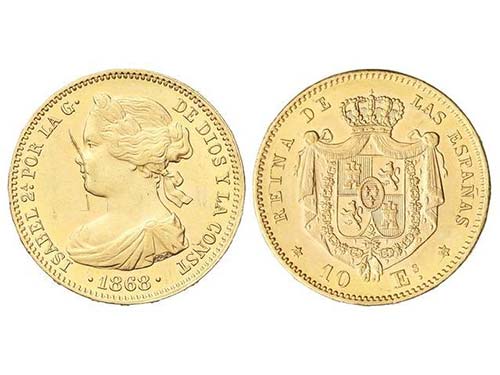 Elisabeth II - 10 Escudos. 1868 ... 