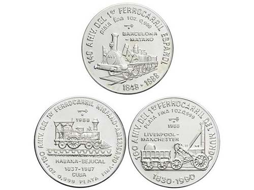 Cuba - Lote 3 monedas 10 Pesos. ... 