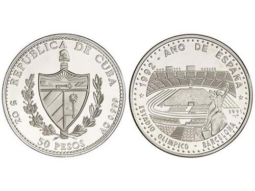 Cuba - 50 Pesos. 1991. 155,51 grs. ... 