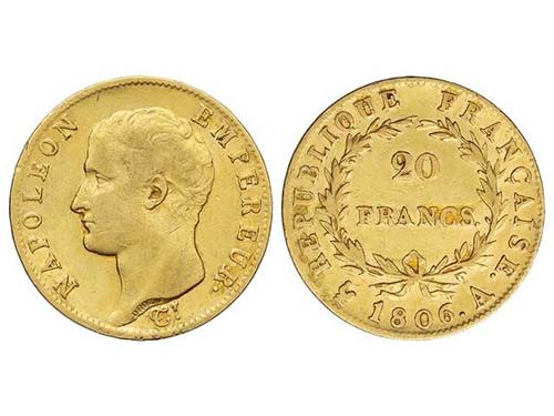 France - 20 Francos. 1806-A. ... 