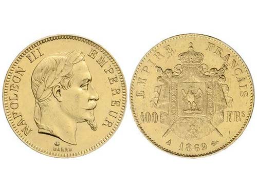 France - 100 Francos. 1869-A. ... 