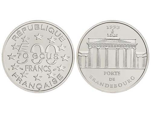 France - 500 Francos=70 Ecus. ... 