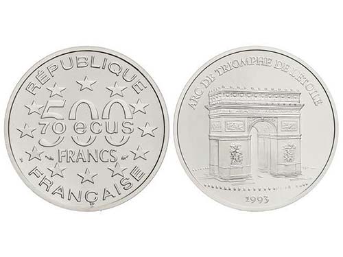 France - 500 Francos=70 Ecus. ... 