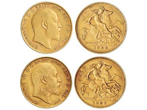 Great Britain - Lote 2 monedas 1/2 ... 