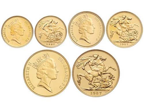 Great Britain - Set 3 monedas 1/2, ... 