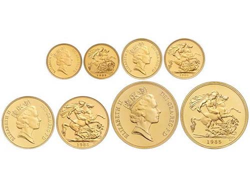 Great Britain - Set 4 monedas 1/2, ... 