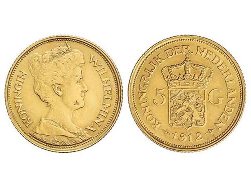 Netherlands - 5 Gulden. 1912. ... 
