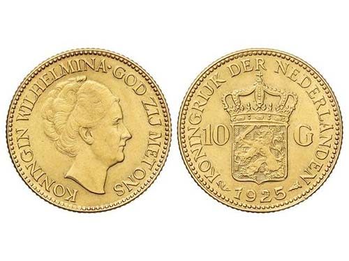 Netherlands - 10 Gulden. 1925. ... 