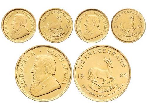 South Africa - Lote 3 monedas 1/10 ... 