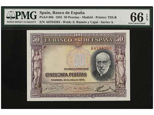 Spanish Banknotes - 50 Pesetas. 22 ... 
