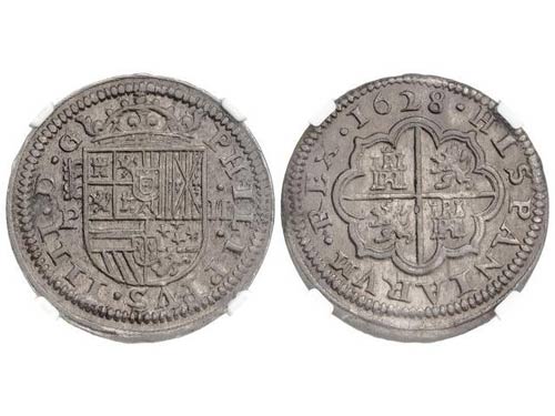 Philip IV - 2 Reales. 1628. ... 