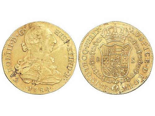 Charles III - 8 Escudos. 1784. ... 