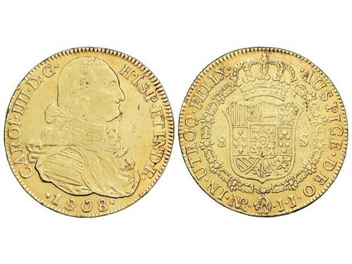 Charles IV - 8 escudos. 1808. ... 