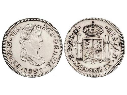 Ferdinand VII - 2 Reales. 1821. ... 