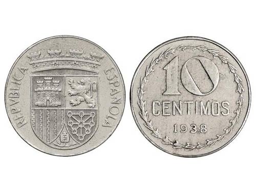 10 Céntimos. 1938. Fe. RARA. ... 