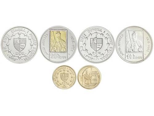 Andorra - Serie 3 monedas 10, 20 y ... 