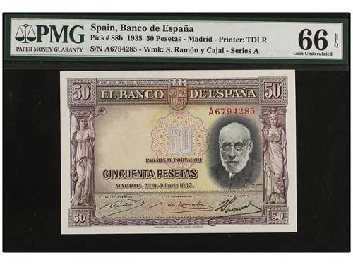 Spanish Banknotes - 50 Pesetas. 22 ... 