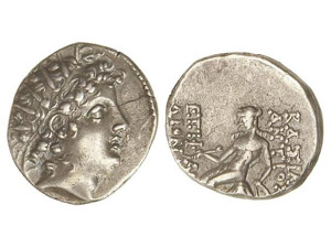 GREEK COINS - Dracma. 145-142 a.C. ANTÍOCO ... 
