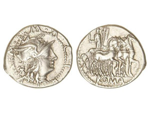 ROMAN COINS: ROMAN REPUBLIC - Denario. 130 ... 