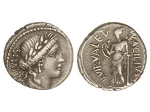 ROMAN COINS: ROMAN REPUBLIC - Denario. 55 ... 