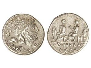 ROMAN COINS: ROMAN REPUBLIC - Denario. 100 ... 