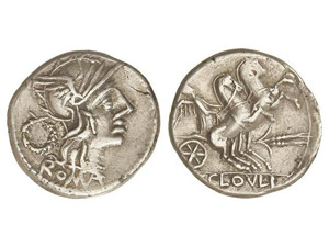 ROMAN COINS: ROMAN REPUBLIC - Denario. 128 ... 