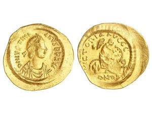 BYZANTINE COINS - Semisis. JUSTINIANO I ... 