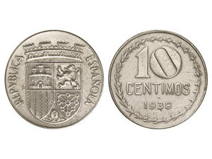 PESETA SYSTEM: II REPUBLIC - 10 Céntimos. ... 