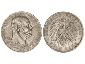 WORLD COINS: GERMAN STATES - 5 Marcos. ... 