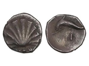 Litra. 325-280 a.C. TARENTUM. CALABRIA. ... 