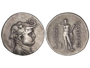 Tetradracma. 205-171 a.C. DEMETRIO I. ... 
