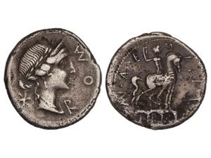 Republic - Denario. 114-113 a.C. AEMILIA-7. ... 