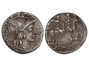 Republic - Denario. 146 a.C. ANTESTIA-1. ... 