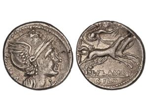 Republic - Denario. 109-108 a.C. FLAMINIA-1. ... 