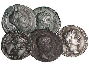 Empire - Lote 5 monedas Denario. ALEJANDRO ... 