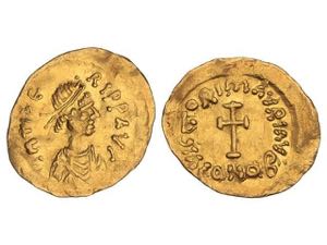 Tremisis. MAURICIO TIBERIO (582-602 d.C). ... 