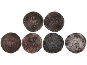 Ferdinand and Isabella - Lote 3 monedas 4 ... 