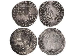 Ferdinand and Isabella - Lote 2 monedas 1 ... 