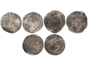 Ferdinand and Isabella - Lote 3 monedas 1 ... 