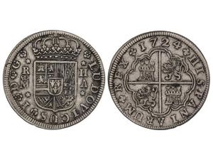 Louis I - 2 Reales. 1724. MADRID. A. 5,26 ... 