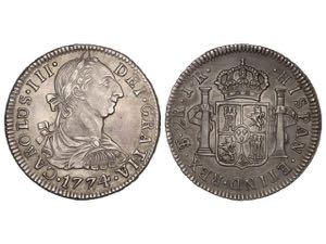 Charles IIII - 2 Reales. 1774. POTOSÍ. J.R. ... 